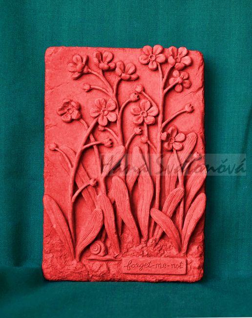 Relief Luční kvítí, velikost 7,5x10,2x1,5cm