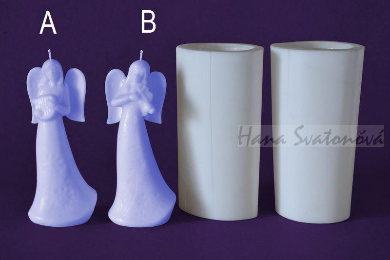 Anděl hudby s harfou - výška 12cm