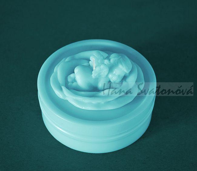 Andílek v kvítku válec - průměr 10cm