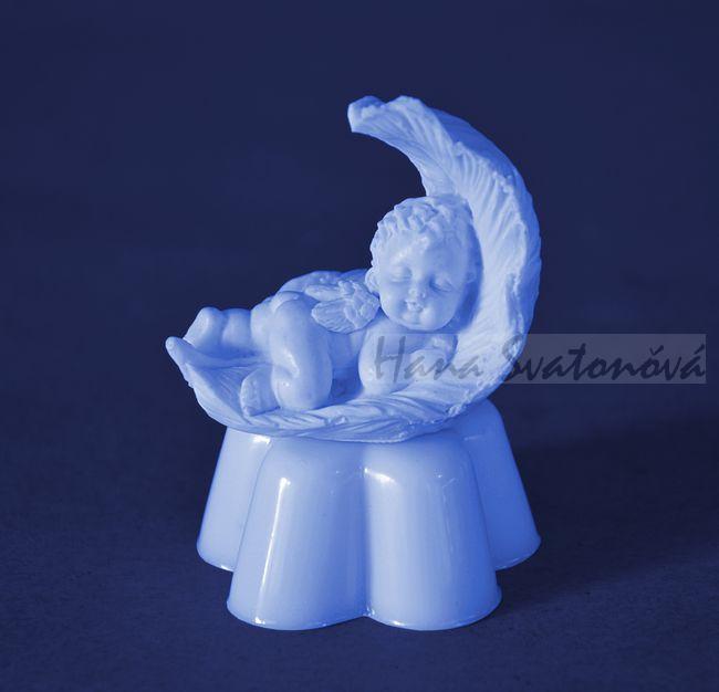 Andílek na listu (květ) výška 7,5cm