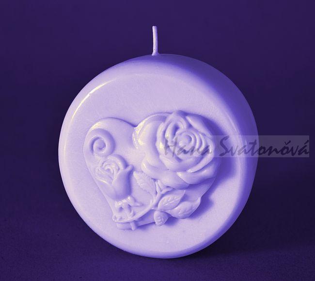 Srdce asymetrické Disk - průměr 10cm