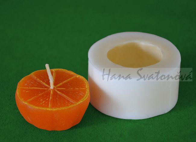 Mandarinka půlka - výška 1,5cm