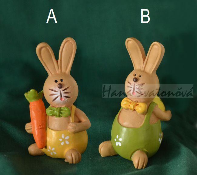 Zajíček s mrkví - výška 8 cm