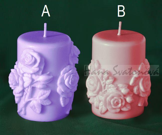 Válec Růže B - výška 7,5cm