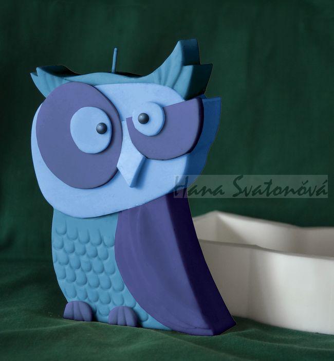 Abstrakce Sova - výška 16cm