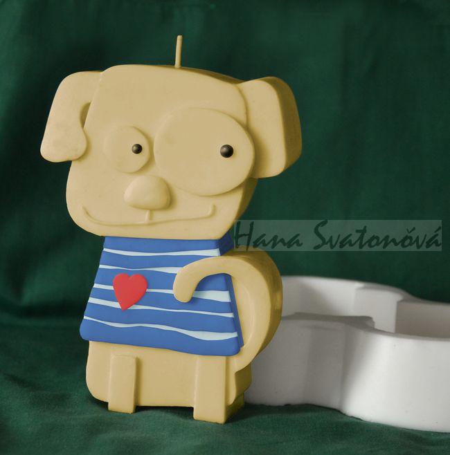 Abstrakce Pejsek - výška 15,5cm