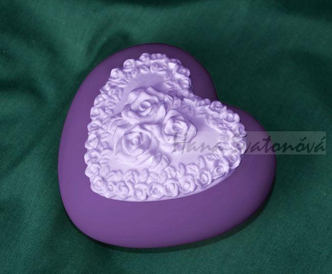 Srdce - dekor ornament - výška 5cm