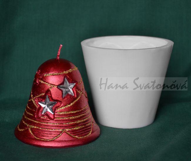 Zvoneček červený velký - výška 7,5cm