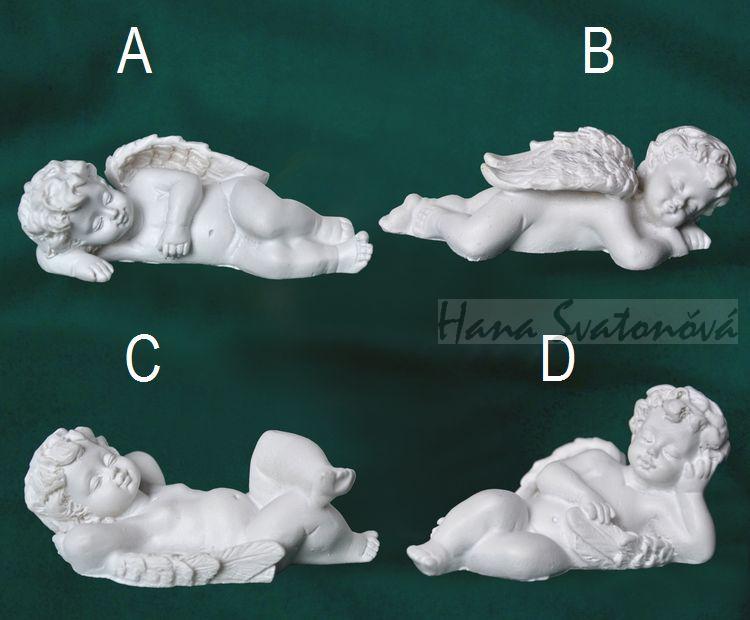 Andělíček ležící - délka 7,5cm
