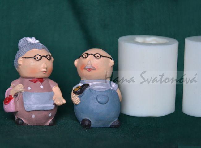 Babka s dědkem mini - vel. 4cm