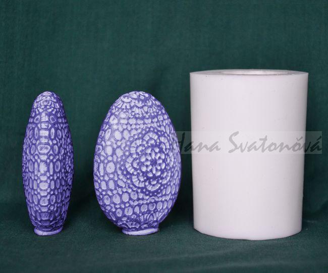 Vajíčko malé ploché krajka výška 6cm