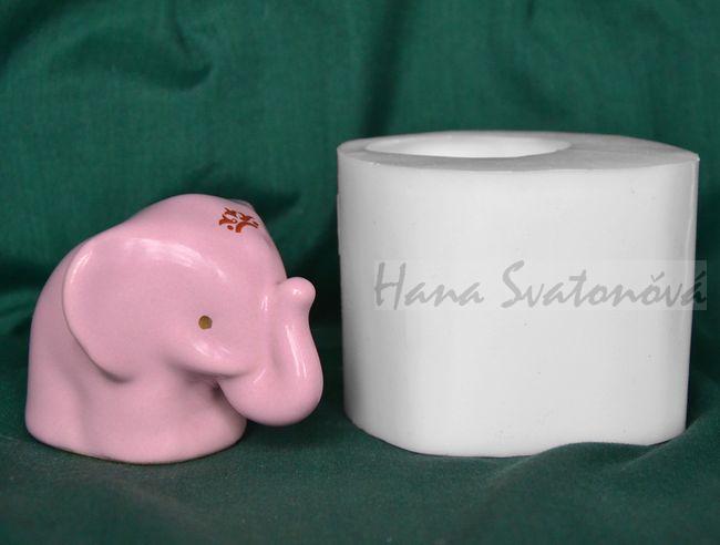 Sllon růžový - výška 5,5cm