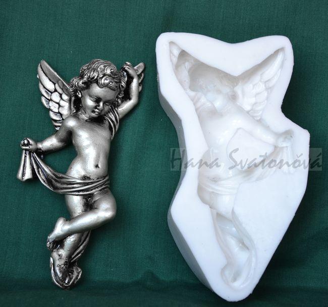 Relief Anděl stříbrný - vel. 15,5cm