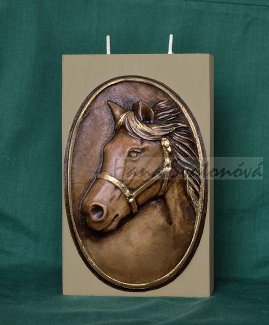 Hlava koně v oválu (Kvádr) - 9,5x16cm
