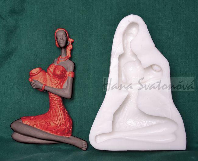Relief Africká žena 3, velikost 8,5x13,5cm