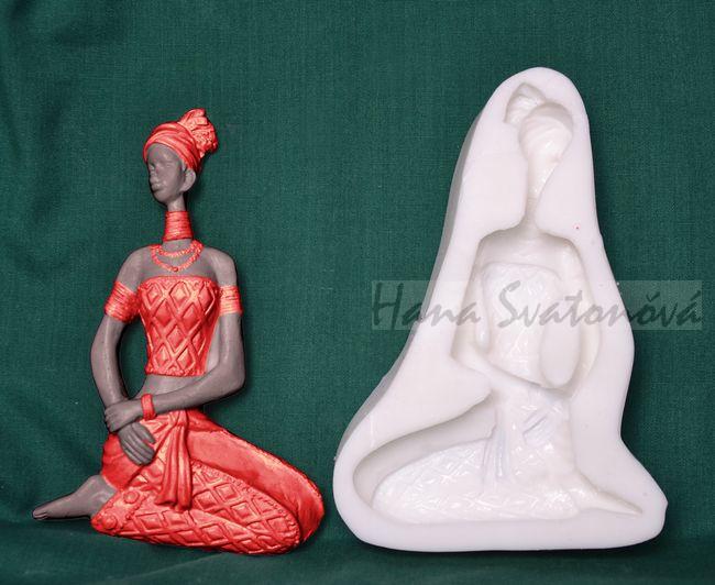 Relief Africká žena 5, velikost 8,5x13cm