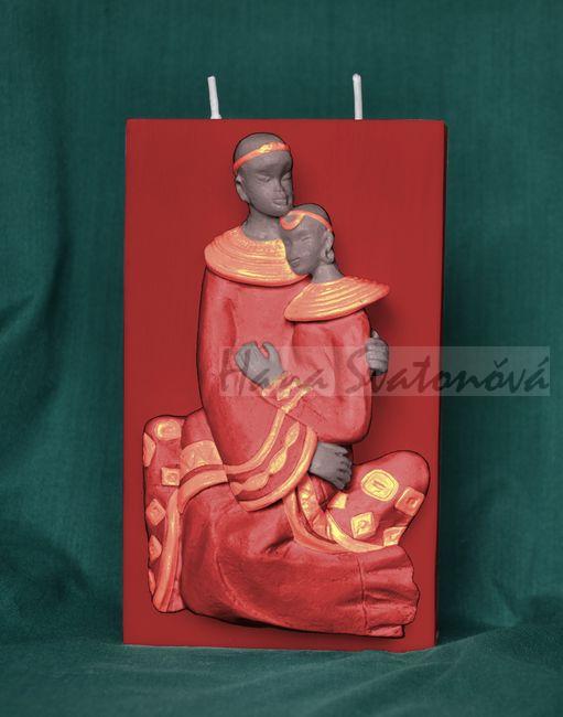 Africký pár (Kvádr) - 9,5x16cm