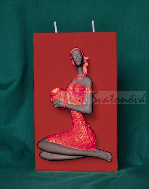 Africká žena 3 (Kvádr) - 9,5x16cm
