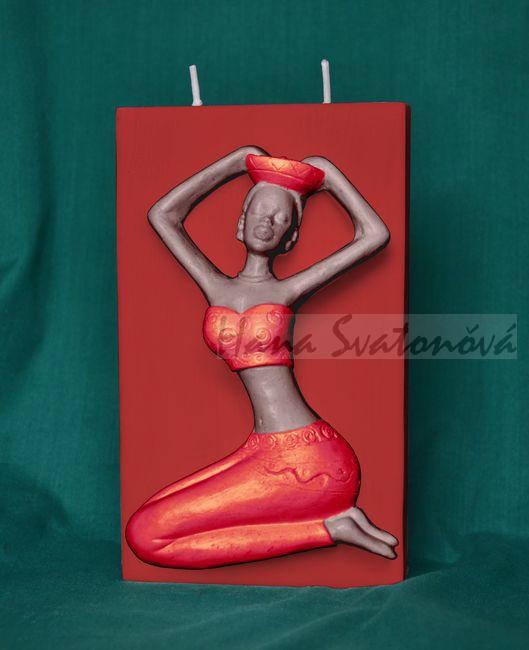 Africká žena 2 (Kvádr) - 9,5x16cm