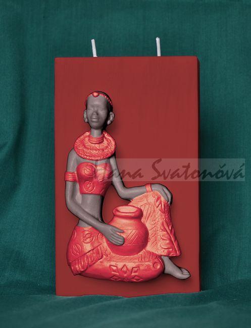 Africká žena 6 (Kvádr) - 9,5x16cm