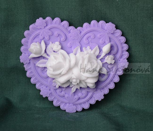 Relief Srdce ornament, velikost 8,5x7,5cm
