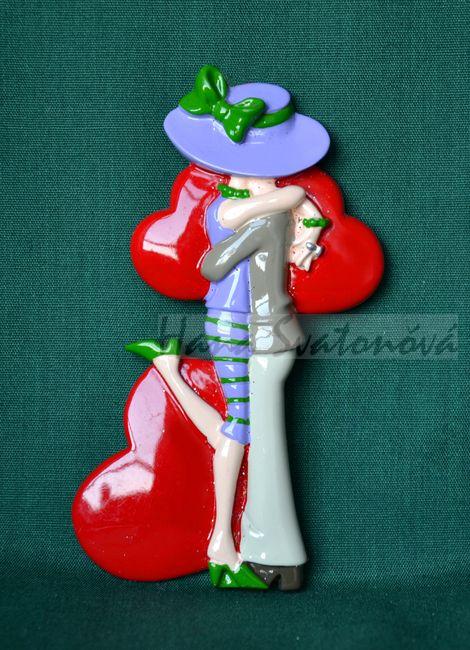 Relief Zamilovaní - vel. 5x10,5cm