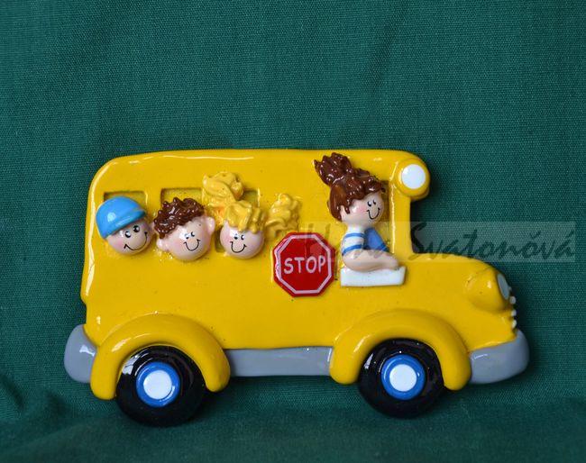Relief Školní autobus - vel. 10,5x6cm