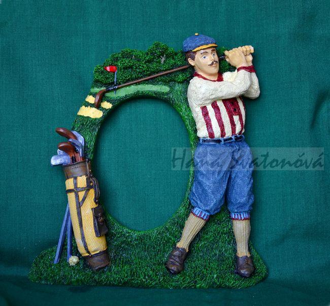 Rámeček Golfista - velikost 17x18,5x3,5cm