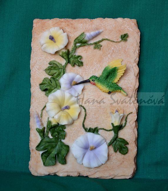 Relief Kolibřík, velikost 12x17,5x1cm