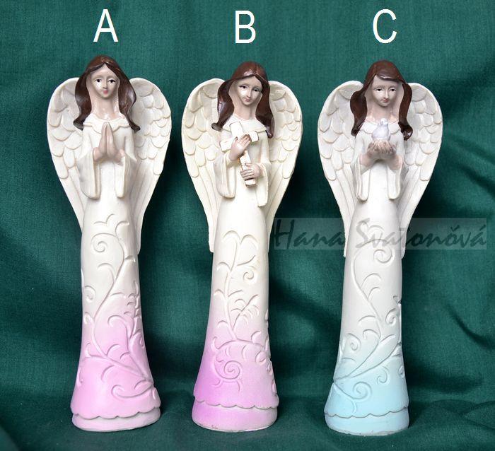 Anděl ornament - výška 17cm