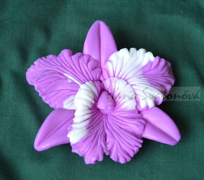 Květ Orchidej fialová - průměr 11cm