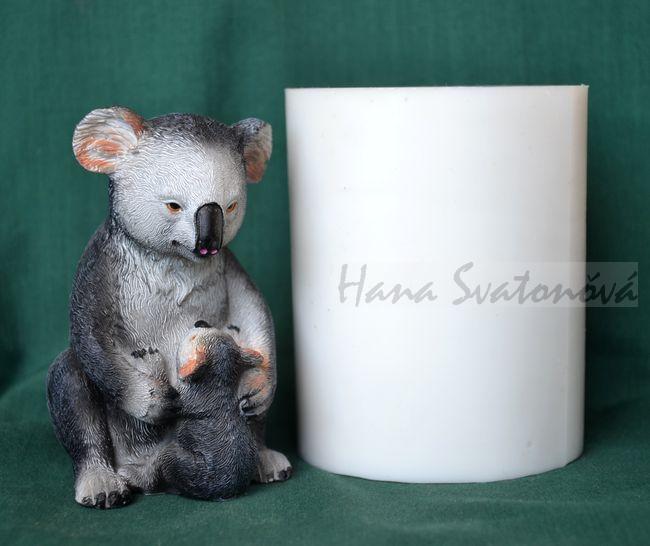 Koala s mládětem - výška 9,5cm