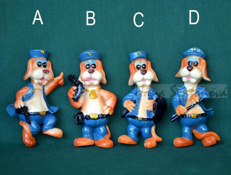 Relief Pes policajt, vel 8,5cm