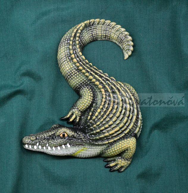 Relief Krokodýl - vel. 11,5x13,5x1,5cm