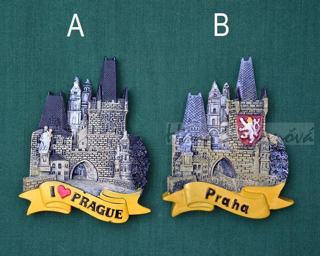Relief Praha Malostranská mostecká věž, velikost 6x7,5cm