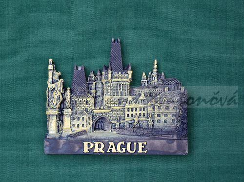 Relief Praha Malostranská mostecká věž, velikost 7x5,5cm