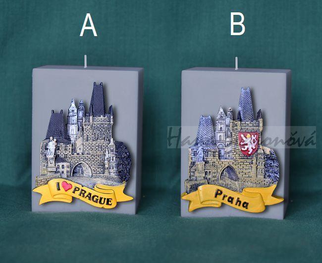 Praha Malostranská mostecká věž, hranol - výška 8,5cm