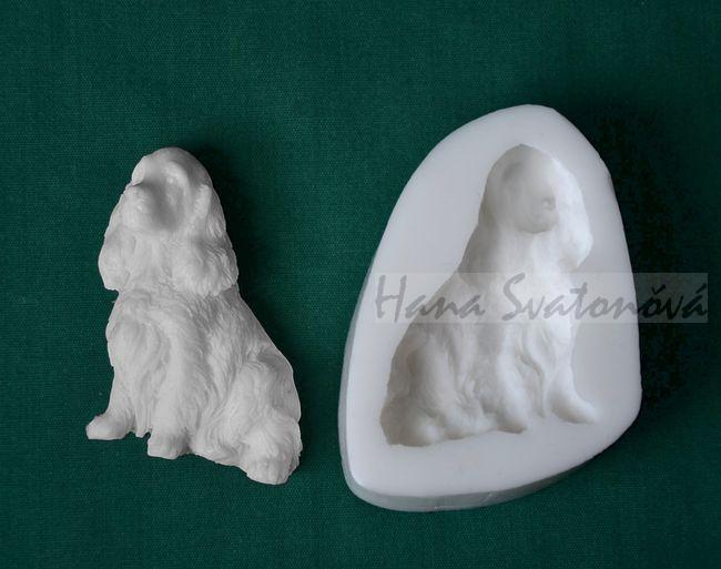 Relief Pes Kokršpaněl, vel 4x5,7cm