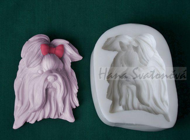 Hlava Jorkšíra 6x7,5cm