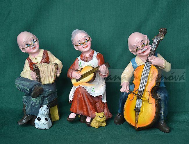 Hudební trio Senior - výška 11,5cm