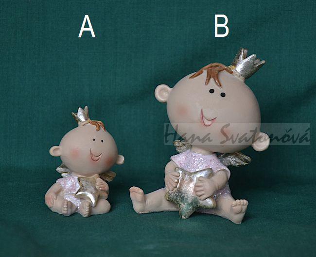 Andělíčci miminka, výška 5 a 8cm