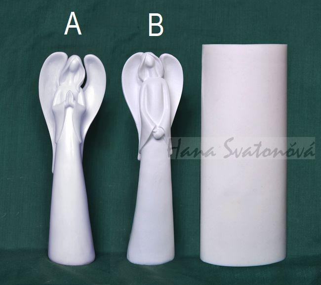 Anděl bílý vysoký - výška 20cm
