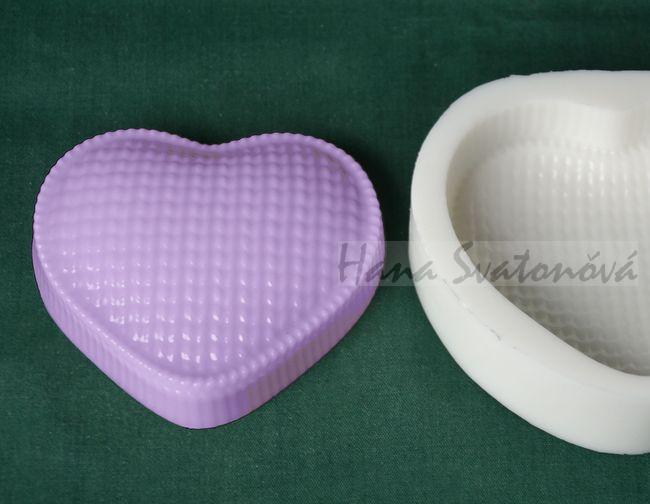 Srdce pletené 7x7cm
