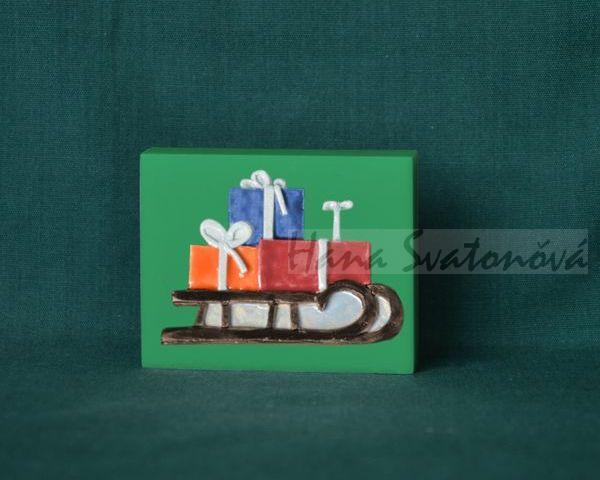 Sáňky - obdélník mini 6x4,8cm