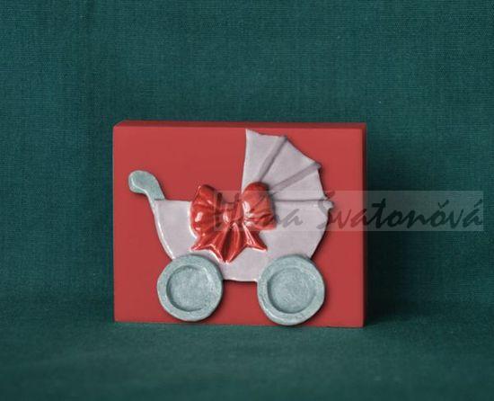 Kočárek - obdélník mini 6x4,8cm