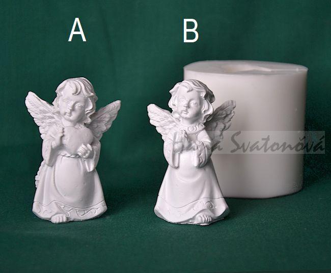Andělka se srdíčkem - výška 5,5cm