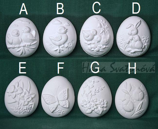 Relief Velikonoční vejce, vel 4,5x5,7cm