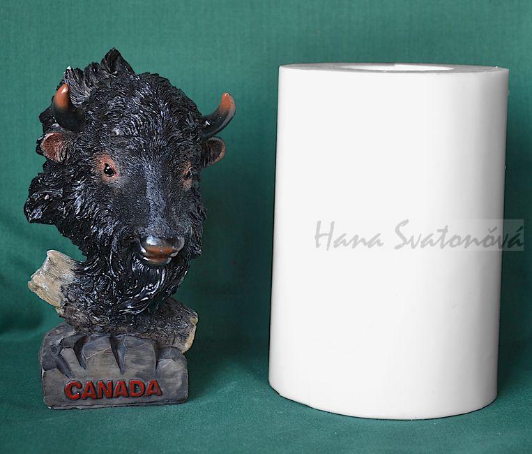 Hlava Bizona - výška 14cm