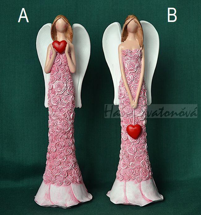 Anděl květ 2 - výška 19cm