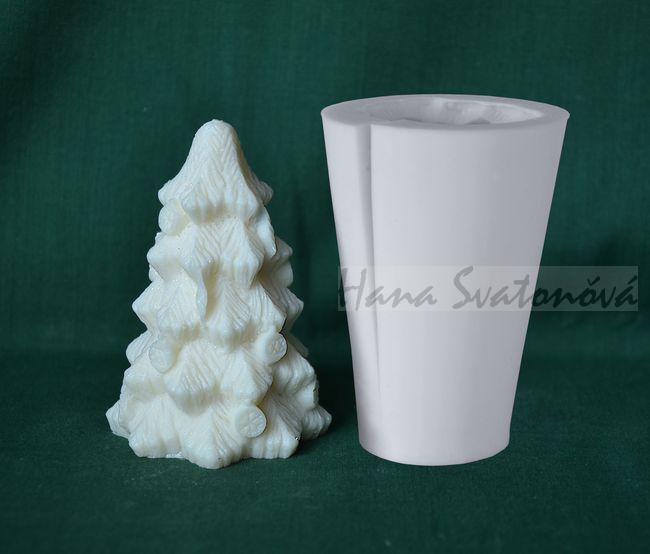 Vánoční stromeček s ozdobami - výška 8cm